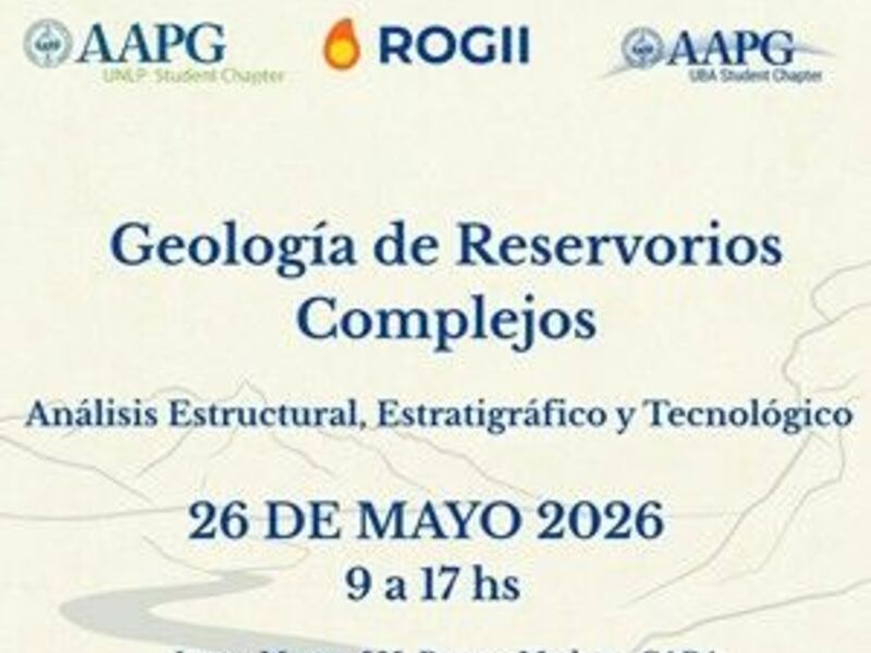 Juan Cresta, of GRUPO LCV, at the "Geology of Complex Reservoirs" symposium.
